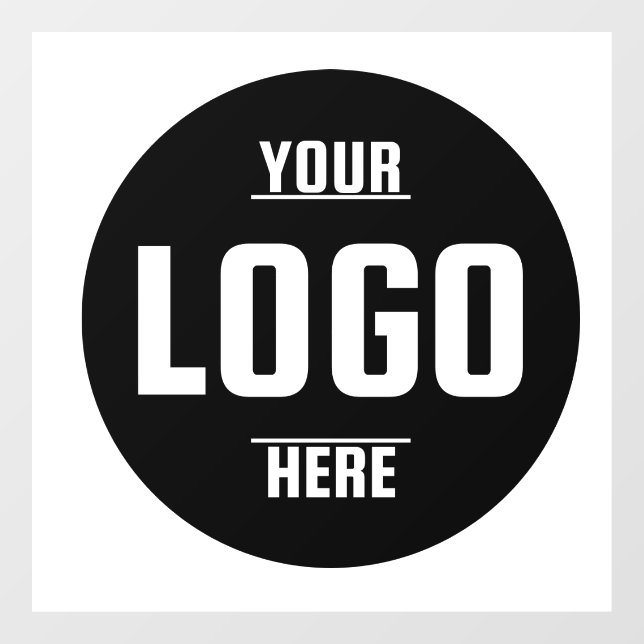 Custom Business Logo Branded – Black  Window Cling (Sheet)