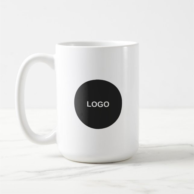 Custom Business Logo Branded Coffee Mug (Left)