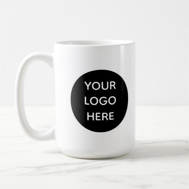 Custom Business Logo Branded Coffee Mug (Left)