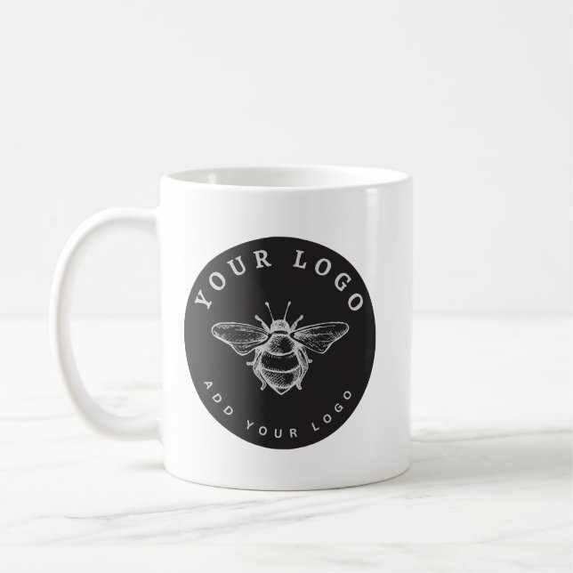 Custom Business Logo Branded Coffee Mug (Left)