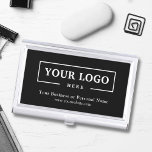Custom Business Logo Branded Corporate Business Card Holder<br><div class="desc">Create your personalized professional business card holder with your own company logo and custom text. Custom branded business card holders are great practical corporate gifts for executives and employees,  and they add a professional touch and promotional value to presenting your cards to customers. No minimum order quantity.</div>
