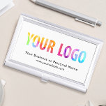 Custom Business Logo Branded Corporate Business Card Holder<br><div class="desc">Create your personalized professional business card holder with your own company logo and custom text. Custom branded business card holders are great practical corporate gifts for executives and employees,  and they add a professional touch and promotional value to presenting your cards to customers. No minimum order quantity.</div>