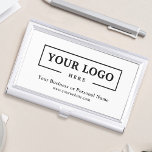 Custom Business Logo Branded Corporate Business Card Holder<br><div class="desc">Create your personalized professional business card holder with your own company logo and custom text. Custom branded business card holders are great practical corporate gifts for executives and employees,  and they add a professional touch and promotional value to presenting your cards to customers. No minimum order quantity.</div>