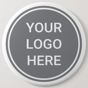 Custom Business Logo Branded Corporate Employee 6 Inch Round Button