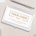 Custom Business Logo Branded Corporate Gold Business Card Holder<br><div class="desc">Create your personalized professional business card holder with your own company logo and custom text. Custom branded business card holders are great practical corporate gifts for executives and employees,  and they add a professional touch and promotional value to presenting your cards to customers. No minimum order quantity.</div>