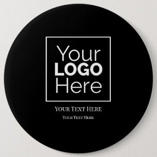 Custom Business Logo Branded Professional 6 Inch Round Button