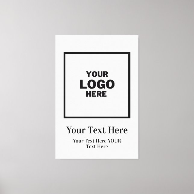 Custom Business Logo Branded Professional  Canvas Print (Front)