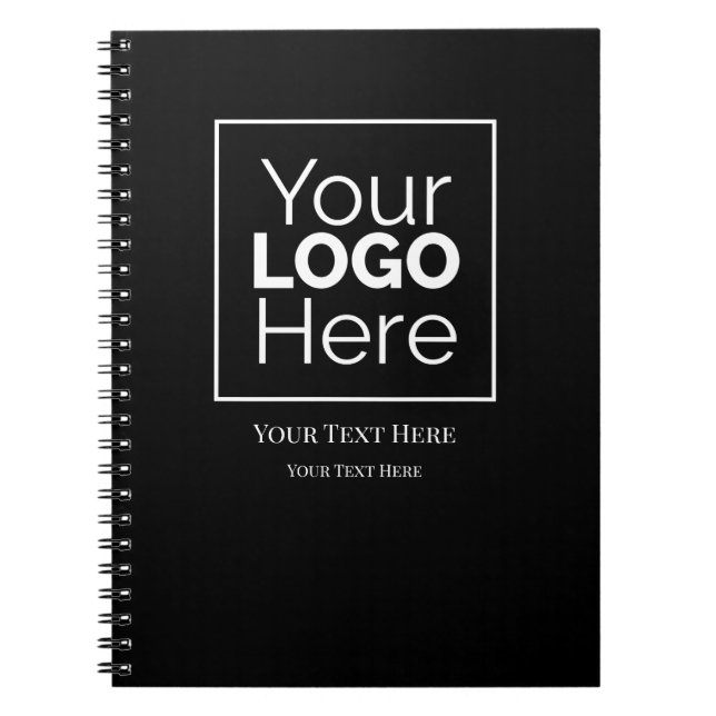 Custom Business Logo Branded Professional  Notebook (Front)