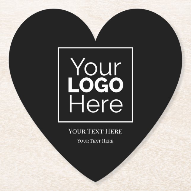 Custom Business Logo Branded Professional  Paper Coaster (Front)