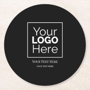Custom Business Logo Branded Professional Round Paper Coaster