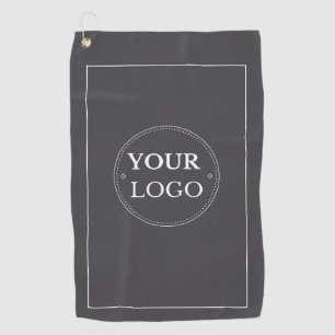 Custom Business Logo Branded Promotional Grey  Golf Towel