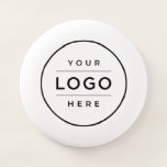 Custom Business Logo Branded Wham-O Frisbee<br><div class="desc">A professional custom branded frisbee for your business features your logo design framed by a simple black round circle. Adjust the colour of the black border or remove this feature under Personalize / Customize Further. Please contact the designer for further assistance at kathleen@plushpaper.com</div>