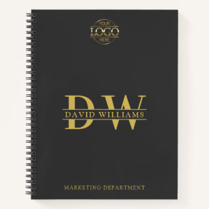 Custom Business Logo & Branding Monogram Initials Notebook