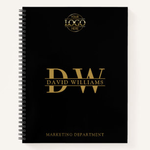 Custom Business Logo & Branding Monogram Initials Notebook