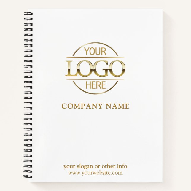 Custom Business Logo & Branding Promotional Gift Notebook (Front)