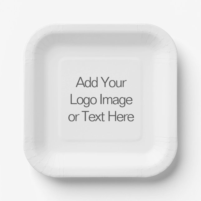 Custom Business Logo Branding Promotional  Napkins Paper Plate (Front)