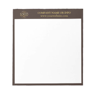Custom Business Logo Brown Branded Promotional Notepad