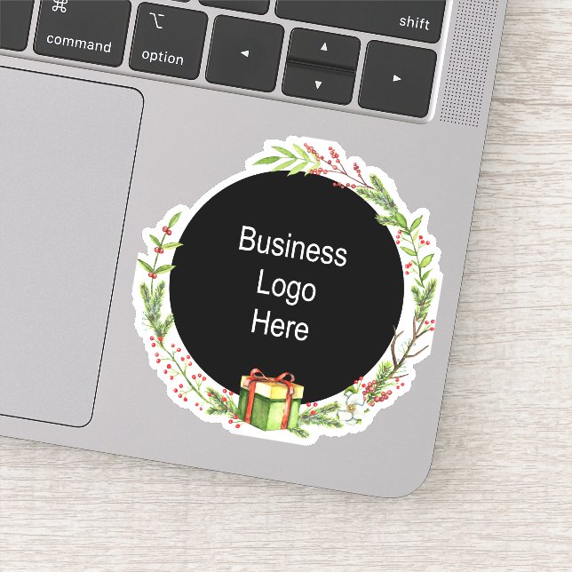 Custom Business Logo Christmas Holiday Wreath  (Detail)
