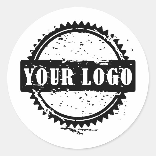 Custom Business Logo Classic Round Sticker (Front)