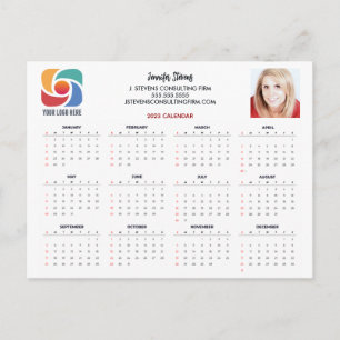 Custom Business Logo Company 2023 Calendar Postcard