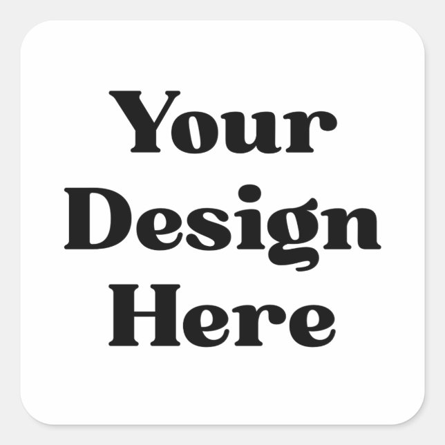 Custom Business Logo Company Branded Square Sticker (Front)