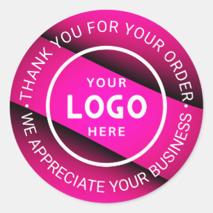 Custom Business Logo Company Branded Thank You Classic Round Sticker