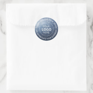 Custom Business Logo Company Branded Thank You Classic Round Sticker