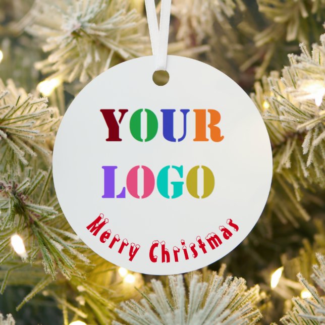 Custom Business Logo Company Christmas Ornament (Insitu)