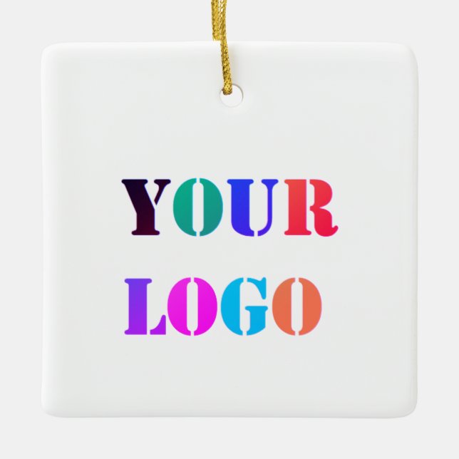 Custom Business Logo Company Christmas Ornament (Front)