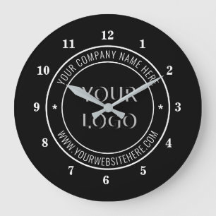 Custom Business Logo Company Clock Example