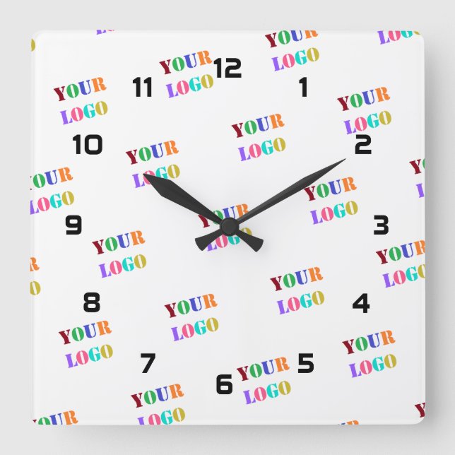 Custom Business Logo Company Clock Template (Front)