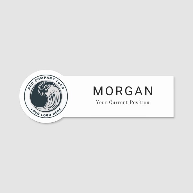 Custom Business Logo Company Employee Name Tag (Front)