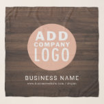 Custom Business Logo Company Employees Promotional Scarf<br><div class="desc">Modern rustic minimalist Scarf template to add your business logo, employee's name, current job title, business name and website or just the company name. Change the fonts or colours by using our "Design Tool" nested under the "Personalize" button. There is no minimum order requirement and no setup fee. Order as...</div>