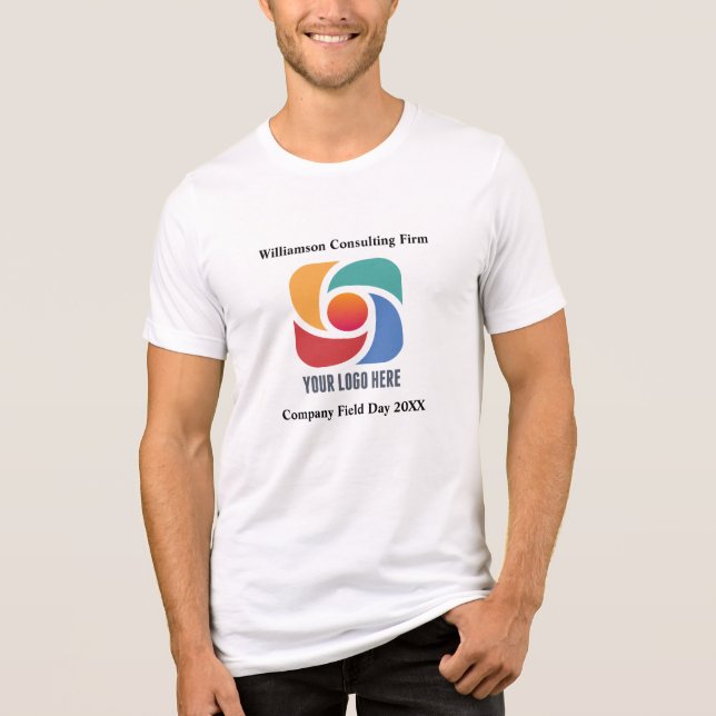 Custom Business Logo Company Field Day Marketing Tri-Blend Shirt (Front)