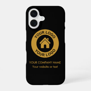 Custom Business Logo Company Name And Website iPho iPhone 16 Case