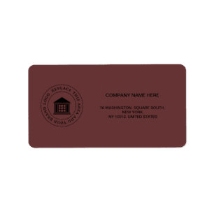 Custom Business Logo   Company Name  Label