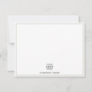 Custom Business Logo Company Name Olive Green Line Card