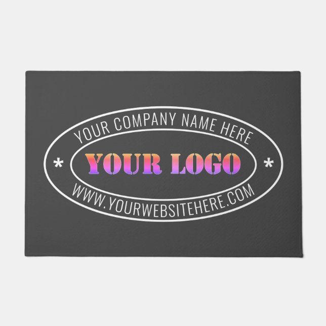 Custom Business Logo Company Personalized Doormat (Front)