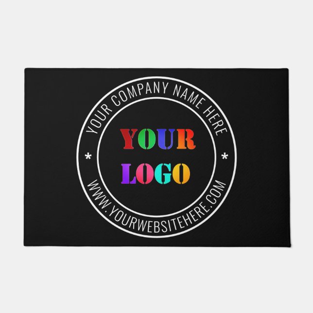 Custom Business Logo Company Personalized Office Doormat (Front)
