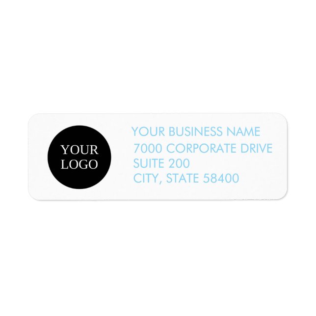 Custom Business Logo  Company Return Address  (Front)