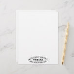 Custom Business Logo Company Stamp Letterhead<br><div class="desc">Custom Business Logo Company Stamp - Personalized Website - Text Promotional Professional Customizable Stamp Gift - Add Your Logo - Image / Name - Company / Website - Information - Resize and move or remove and add elements / text with customization tool. Choose / add your colour !</div>