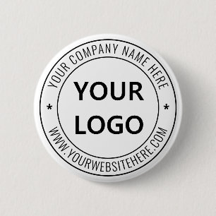 Custom Business Logo Company Stamp - Personalized 2 Inch Round Button