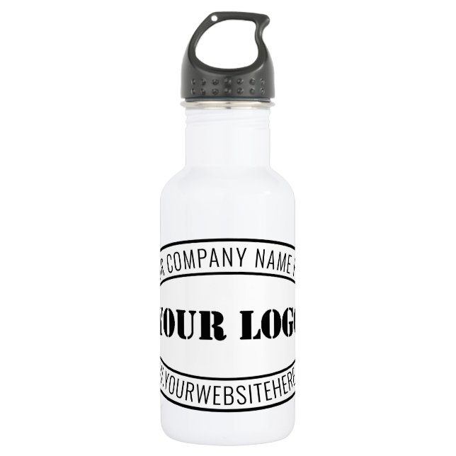 Custom Business Logo Company Stamp - Personalized  532 Ml Water Bottle (Front)