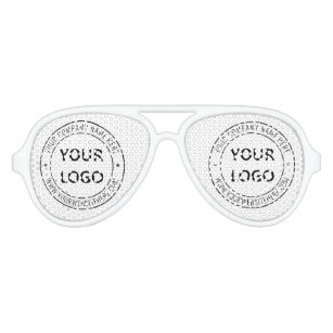 Custom Business Logo Company Stamp - Personalized  Aviator Sunglasses