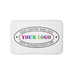 Custom Business Logo Company Stamp - Personalized  Bath Mat