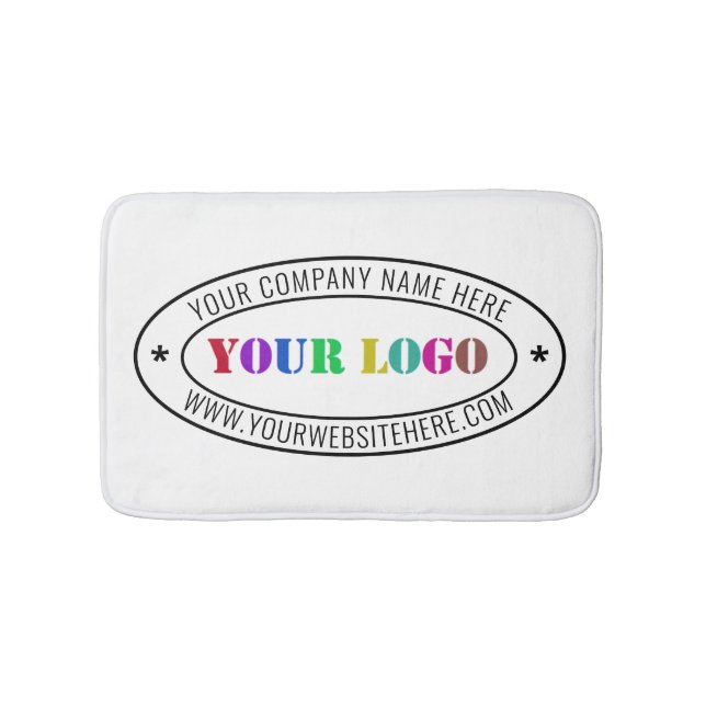 Custom Business Logo Company Stamp - Personalized  Bath Mat (Front)