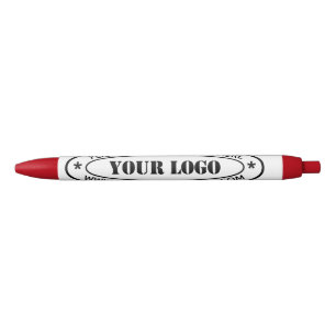 Custom Business Logo Company Stamp - Personalized  Blue Ink Pen
