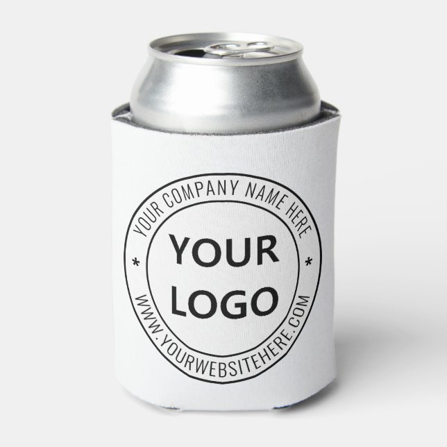 Custom Business Logo Company Stamp - Personalized  Can Cooler (Can Front)