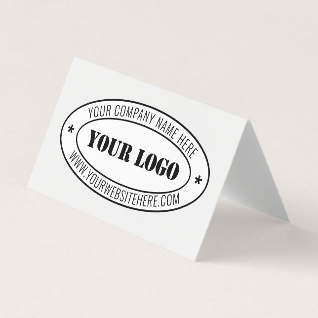 Custom Business Logo Company Stamp - Personalized  Card (Front)