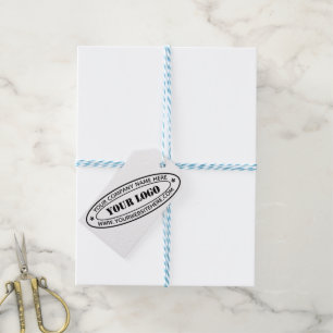 Custom Business Logo Company Stamp - Personalized  Gift Tags